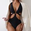 New bikini explosion solid color thin sexy bikini one-piece swimsuit swimsuit