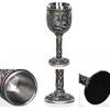 High-footed Cup Gift Resin Skull Cup, Creative 3D Stereoscopic Wolf Head Stainless Steel Decorative Cup