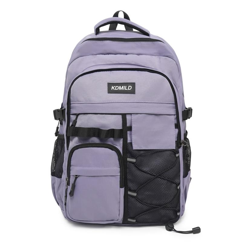 Fashion Backpack for Men & Women – Large Capacity School Bag with Multiple Pockets & Water Bottle Holder – Perfect for Daily Use