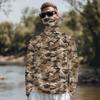 Lightweight Hooded Sun Protection Shirt Full Face Cover Long Sleeve Rash Guard Shirt for Outdoor Activities Breathable Quick Dry