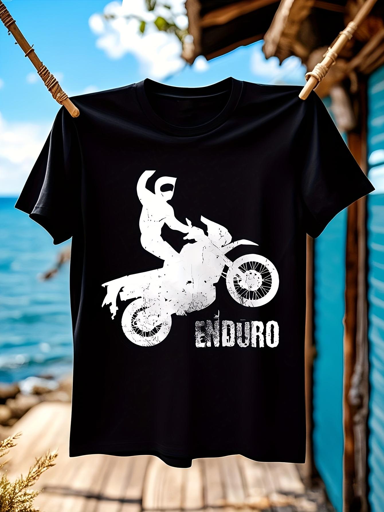 Motorcycle Tshirt - KLR650 Winning Pose Graphic Tee - Bla... S