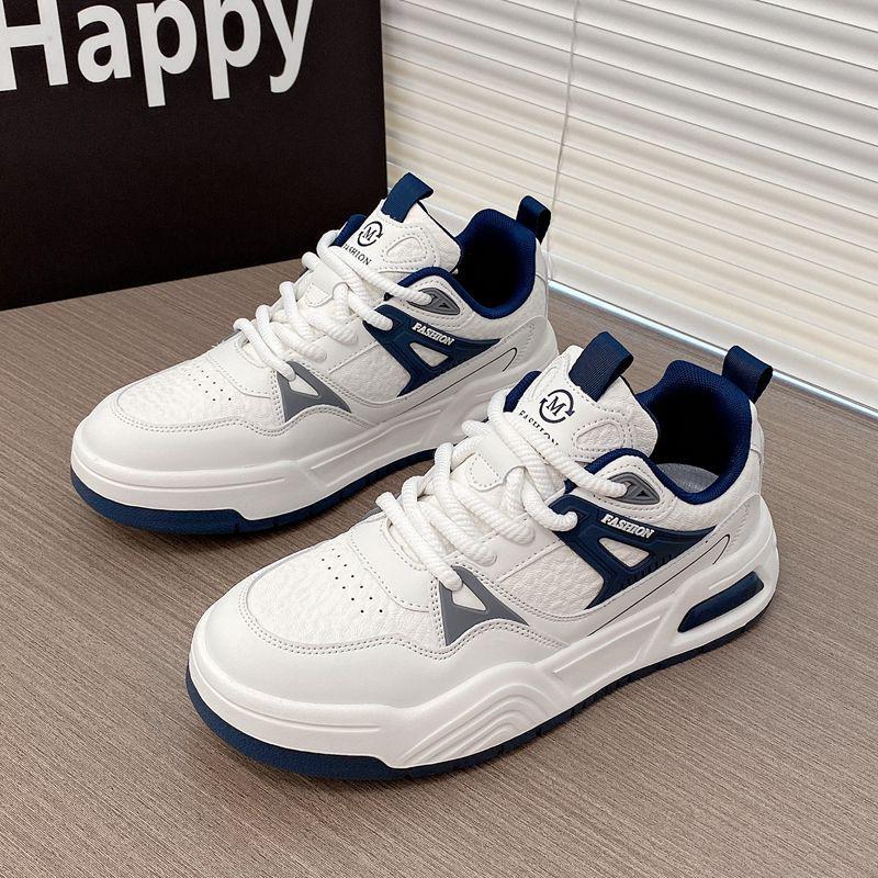 

Трендовые мужские водонепроницаемые кожаные кроссовки 2025 - Стиль осень/зима, Универсальные повседневные спортивные туфли на толстой подошве 41