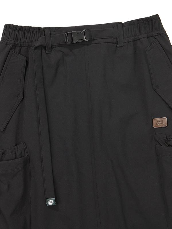 BBC EARTH W Ripstop Flexible Shirred Skirt_Black