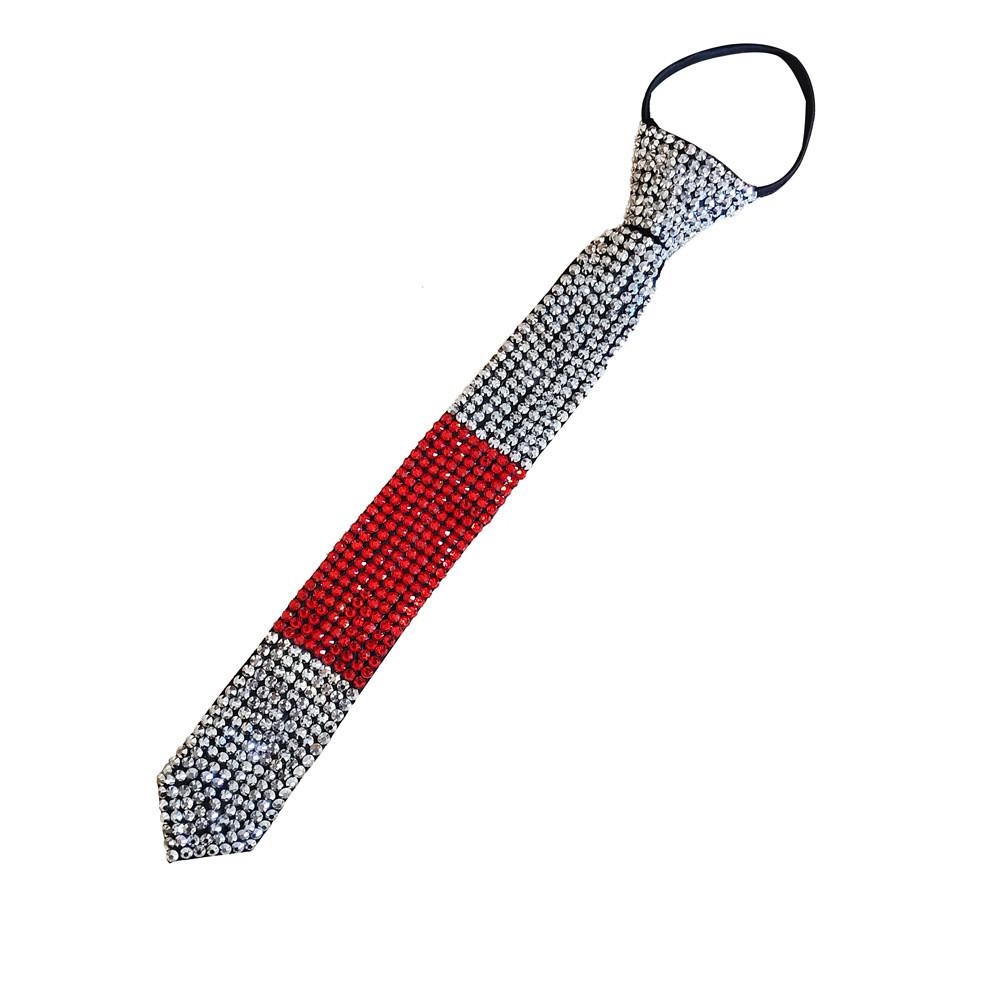 Diy Water Drill Tie Decoration With Rhinestones For Men And Women For Casual Fashion