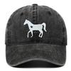 Love Horse Embroidered Cotton Baseball Cap - Casual Outdoor Sun Protection Hat