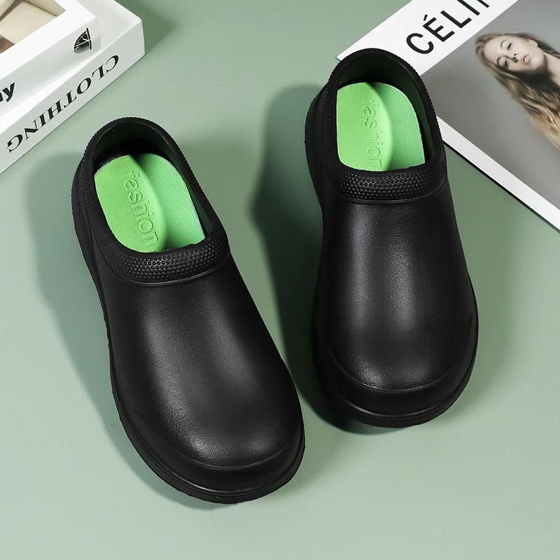 Men Women EVA Chef Shoes Non-Slip Waterproof Nurse Shoes Oil-Proof Shoes Comfortable Workers Shoes High-Quality Outdoor Water