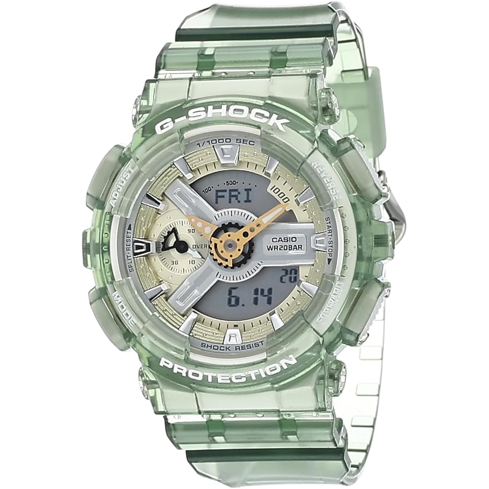 Casio G-Shock Analog Digital World Time Watch Green Gray Casual Sports Style