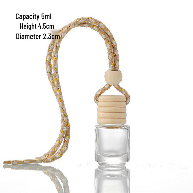 Glass Hanging Car Air Freshener & Essential Oil Diffuser Bottle