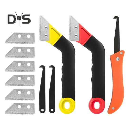 

11 шт./набор инструментов для удаления затирки, пила для затирки плитки, инструменты для опреснения плитки, для очистки и ремонта зазоров между плитками 11pcs