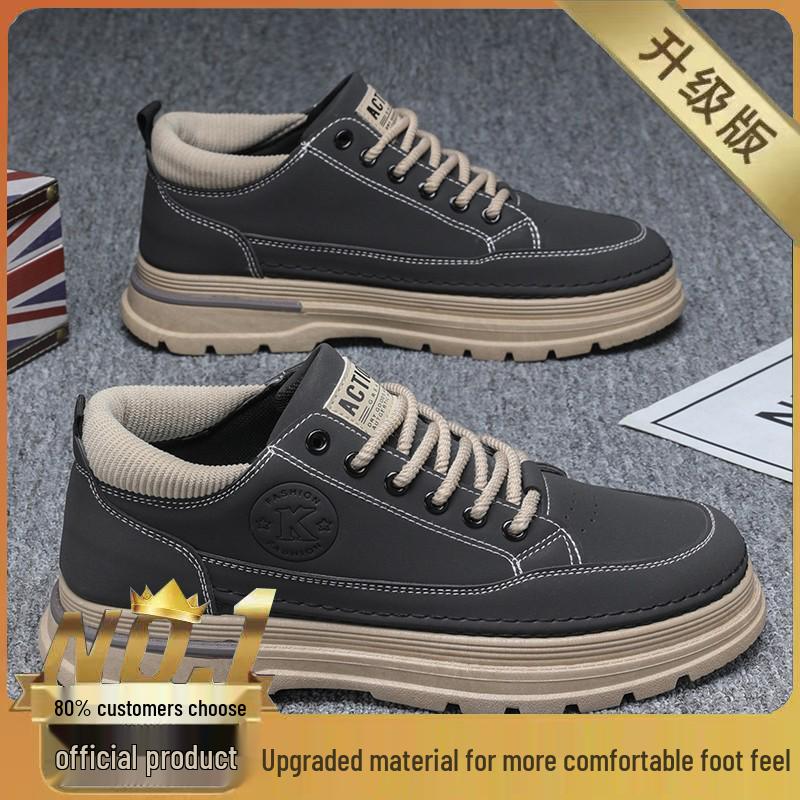 

Мужские весенние дышащие ботинки Мартина – Модные, универсальные, на толстой подошве, повседневные кеды для скейтбординга Size 40