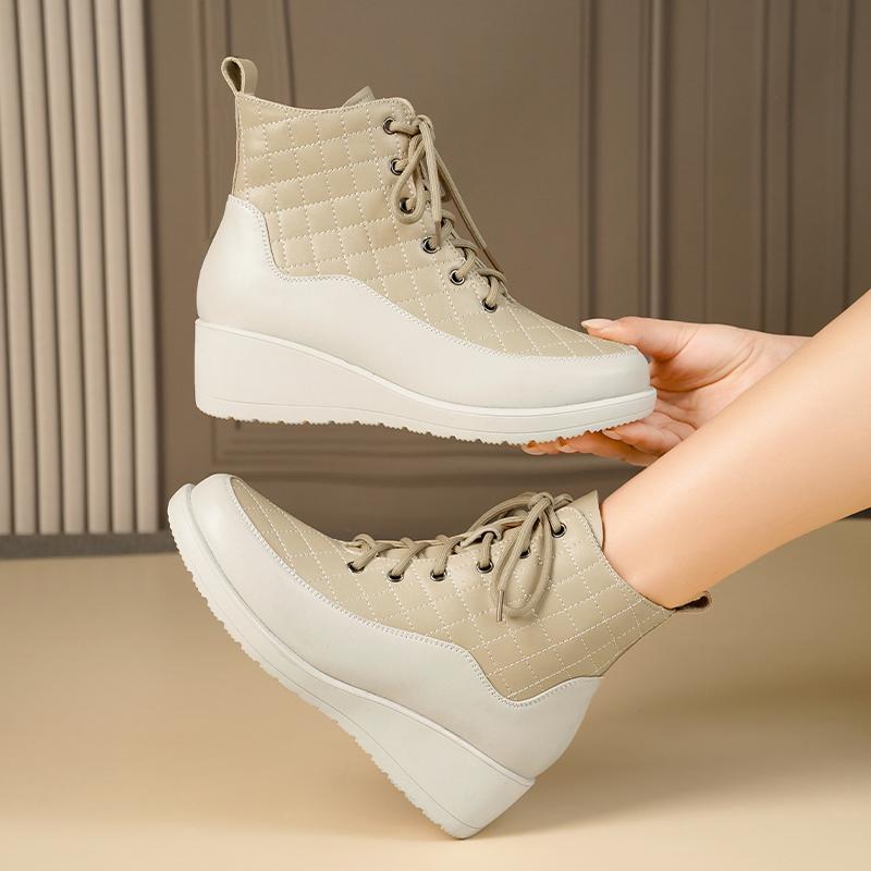 Fashion AIYUQI Snow Boots Women Wedge 2025 New Genuine Leather Winter Boots Women Large Size Non-slip Natural Wool Mom Ankle Boots Women