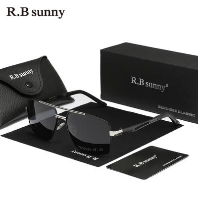 RBsunny Modne Okulary Przeciwsłoneczne do Jazdy Męskie Polarized Aluminiowe Anti-UV400 Okulary Damskie Wysokiej Jakości Antyodblaskowe Duże Oprawki