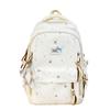 Star Print Student Schoolbag Color Contrast Women's Large Capacity Backpack