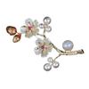 Elegant Vintage Plum Blossom Shell Brooch Pin with Pearls Chinese Inspired Jewelry Accessory Decoration For Scarves