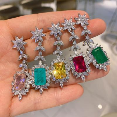 Color Simulation Jewelry Earrings Fashionable Exaggerated Yellow Pink Women's Live Streaming Sales