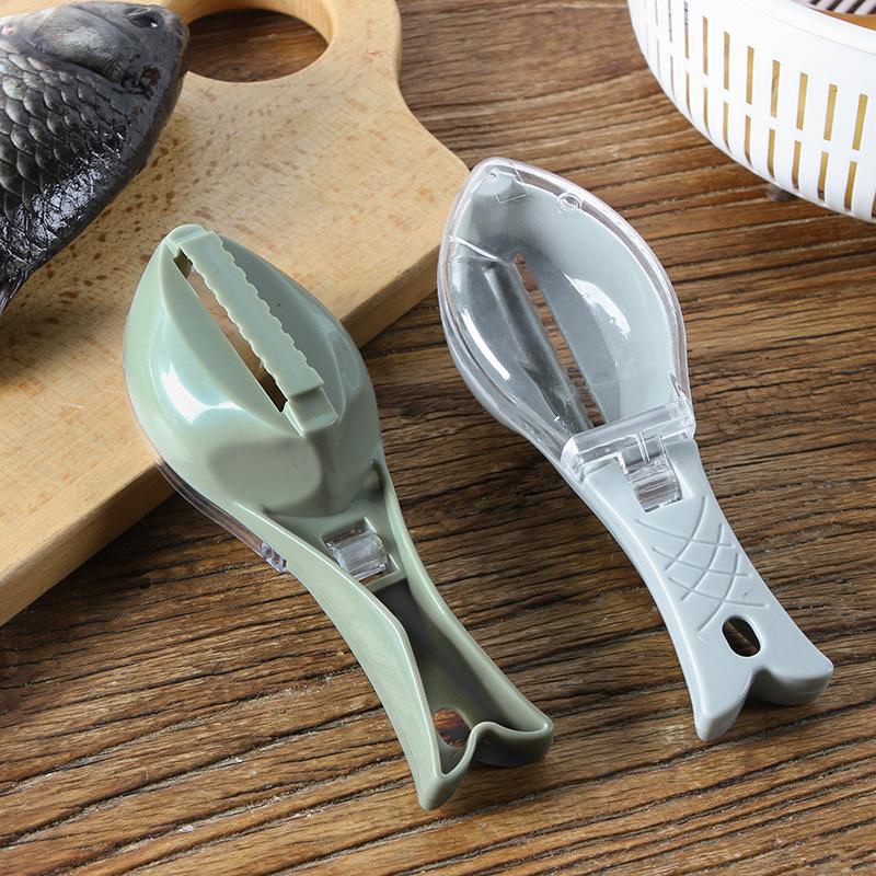 2pcs Fish Skin Brush Scraping Scale Brush Grater Quick Disassembly Fish Knife Cleaning Peeling Skin Scraper Scraper Scaler