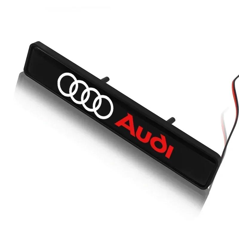 1pcs Front Grille Decoration Badge Car Head Grill Emblem LED Light new Sline A6 Q3 A3 B5 B6 B7 B8 B9 Q7 8P A4 C6 Car sticke
