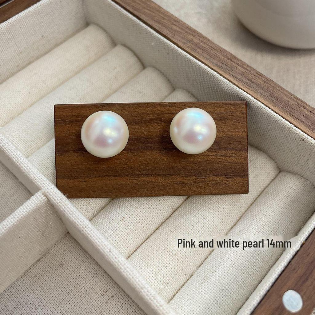 Korean Dazzling White Mermaid Pearl Silver Needle Earrings for Women, Light Luxury High-End Blogger Style