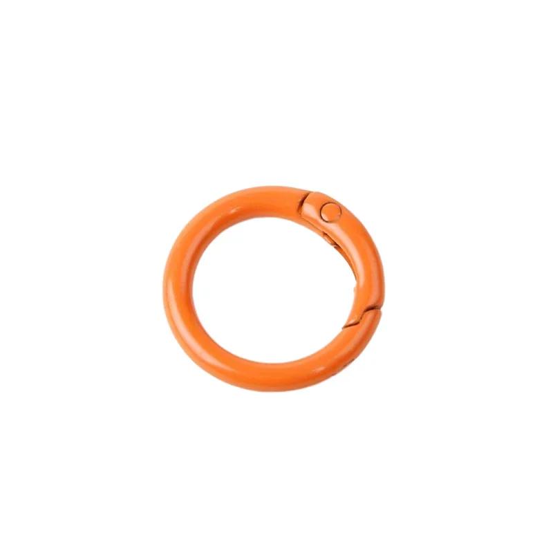 5-10pcs 9 Colors Metal O Rings Spring Clasp Openable Round Carabiner Keychain Clips Hook Dog Chain DIY Jewelry Buckles Connector