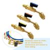 Refrigerant Angled Shut-Off Ball Valve Adapter 1/4" SAE R22 R12 R410a Air Conditioning Charging Hoses AC Refrigerant Tools