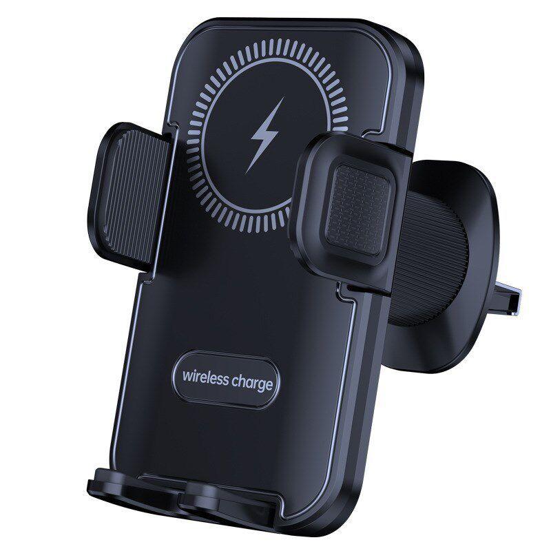 2024 New Car Mobile Phone Holder Qi Fast Charging 15W Wireless Charging N Device Mechanical Locking Universal Car Holder Car Mount (Supports Wireless Charging Function)