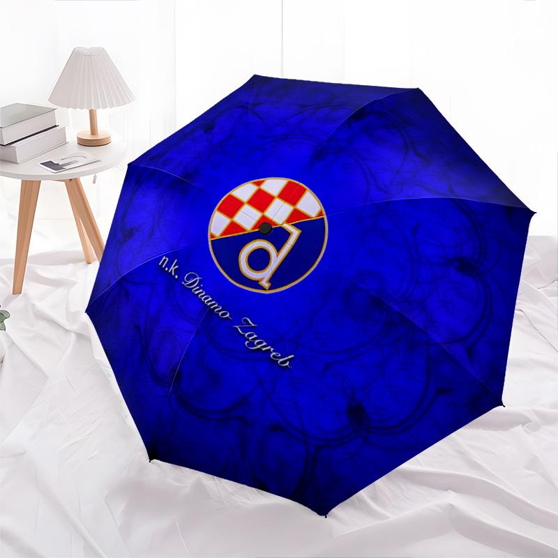 GNK Dinamo Zagreb pattern, automatic folding umbrella, portable and foldable design, 8 ribs, a Christmas or birthday gift.