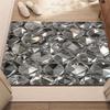 Silver Diamond Cluster Print Area Rug, Non-Slip Absorbent Washable Mat for Kitchen Bathroom, Outdoor Camping Picnic Decor