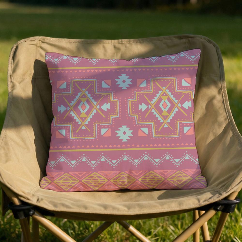 Bohemian Ethnic Prints Cushion Cover Soft Reversible  Durable Pillow Cover  MultiScene Use for Home  Car Daily Comfort