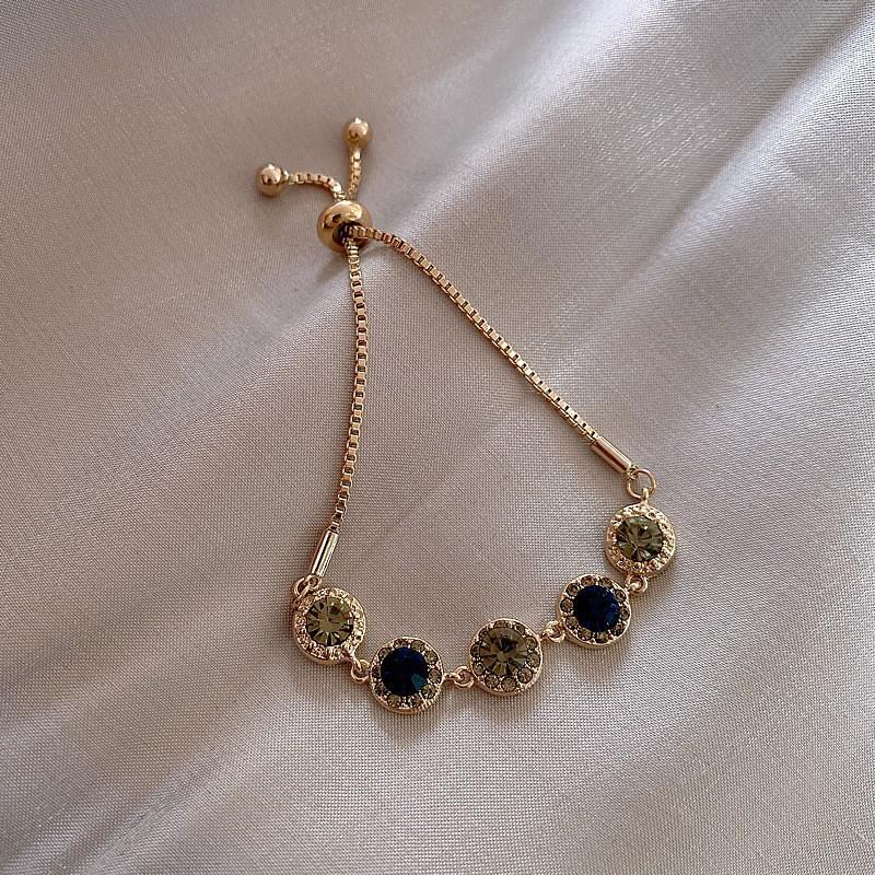 Electroplated Zircon Sun Love Bracelet Niche Sweet Versatile Bracelet Temperament Light Luxury High-end Jewelry Women