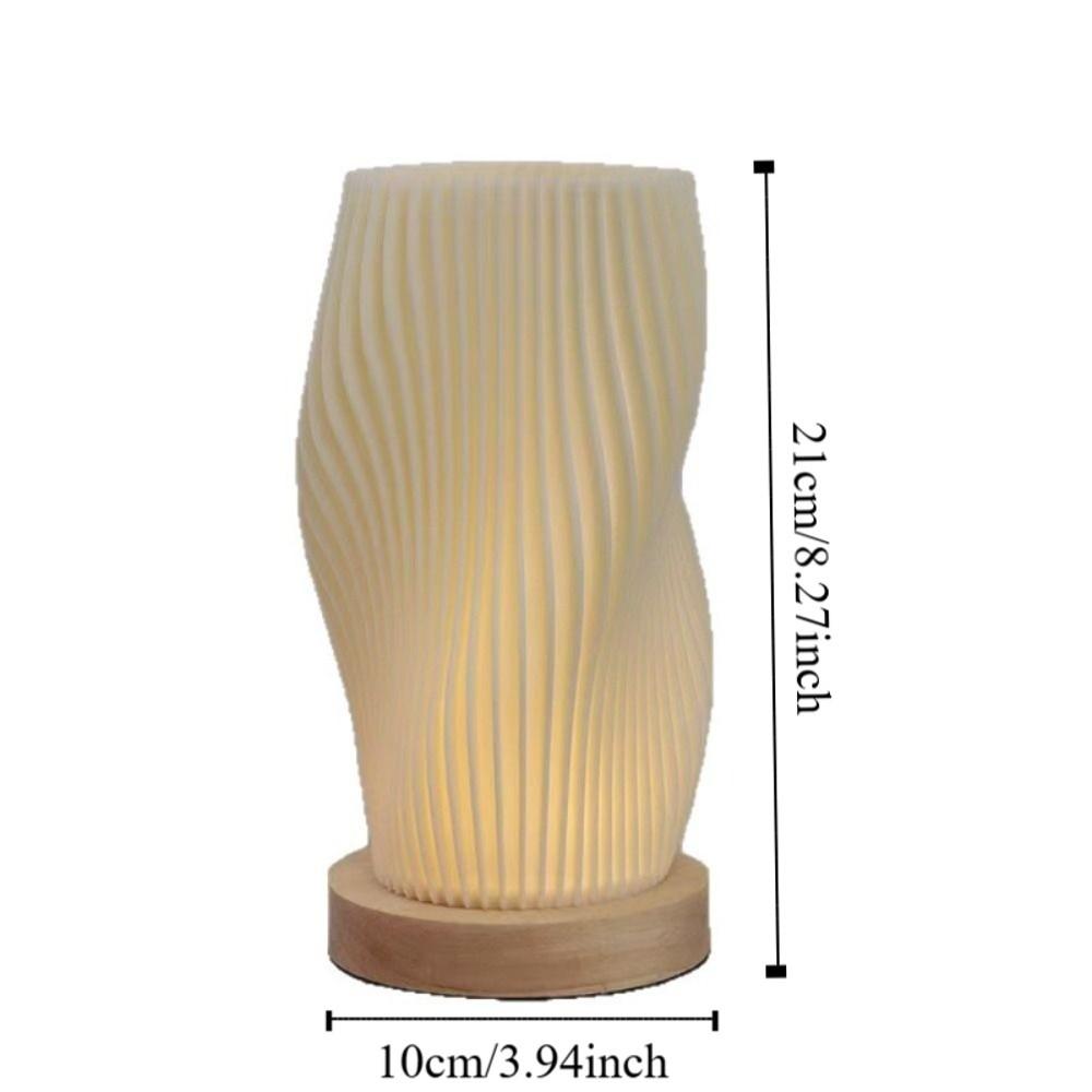 Dimmable 3D Pleated Table Lamp Atmosphere Lamp 3 Color INS Minimalist LED Desk Lamp Eye Protection Home Decoration Bedside Lamp