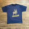 Y2K / Vintage 2000 Global Impressions Deer Nature Graphic T Shirt XL Navy