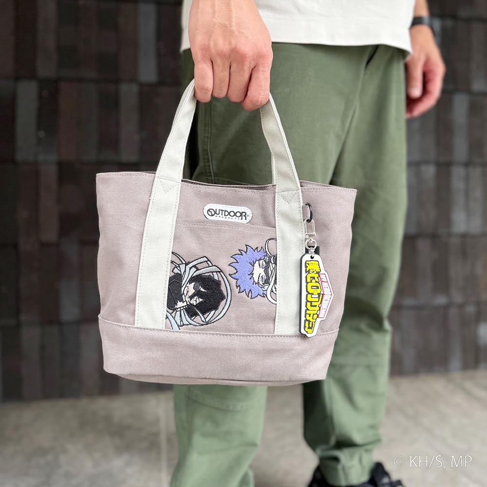 Hero Academia x OUTDOOR Mini Character Tote Bag with Keychain Hitoshi Shinso x Shota Aizawa ODHA12 Gray [My PRODUCTS] -