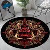 Gothic Skull Circular Rug Office Decorative Carpet For Living Room Bedroom Door Mat Floor Rug Computer Chair Area Rug