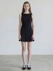 STAY WITH ME Cotton Jersey Mini Dress_Black