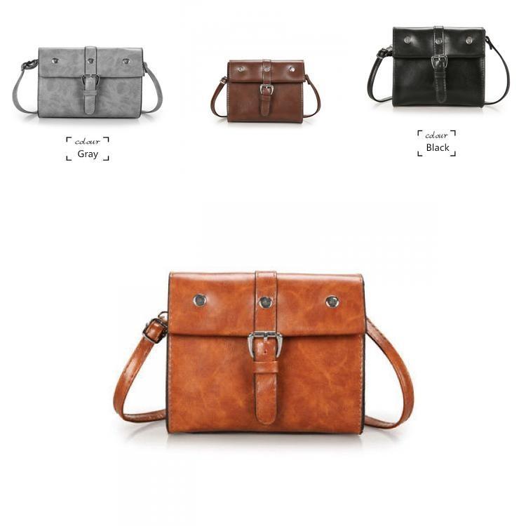 Elegant Vintage Style Pu Leather Crossbody Bag For Women In Brown Chic Small Square Design