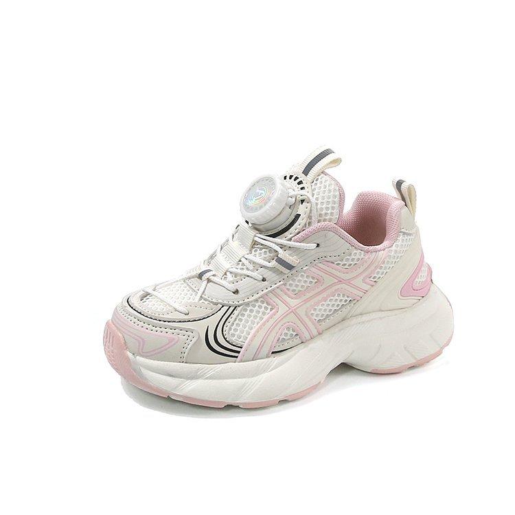 

Boys shoes 2025 spring new children s sports little white shoes mesh boys non-slip dad shoes middle and old children s leisure 38 розовый