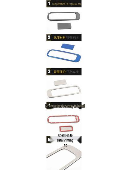 MG ZS Glove Box and Center Console Decorative Stainless Steel Stickers