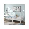 Lit Enfant - MUVOE - Bois Massif - 200x90 Cm - Blanc - Garde-corps Inclus