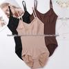 Damen Ganzkörper-Formwäsche: Bauchkontrollierender, offener Schritt, Po-Hebender Body mit Trägern
