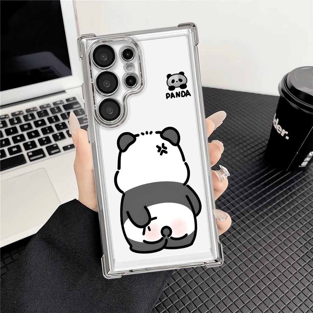 Cartoon Cute Panda Phone Cover Case for Samsung Galaxy S25 S24 S21 Plus S25Edge S22 Ultra S20 FE S23
