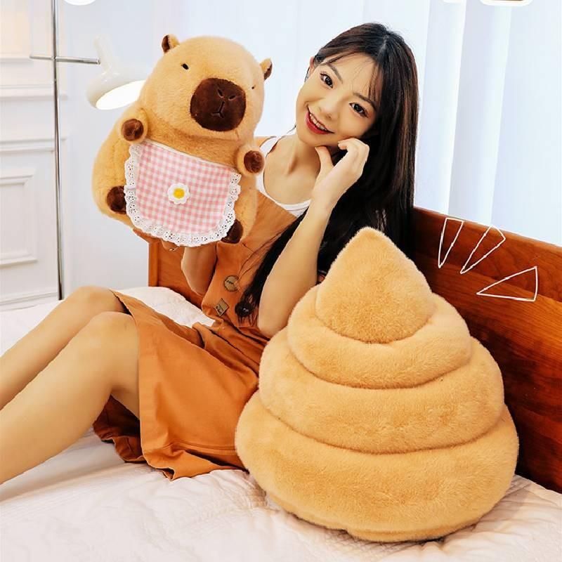 Entzückendes Capybara Plüschtier Kissen Weiches Stofftier für Mädchen Wichtelgeschenk