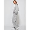 Women Stand Collar Zipper Long Sleeve Casual Sports Two Piece Sweatshirt And Pants Set