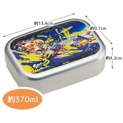 Skater Aluminum Bento Box 370ml for Children, Warm Storage Compatible, Lunch Belt Included, Made in Japan Splatoon 3 Boys ALB5NV