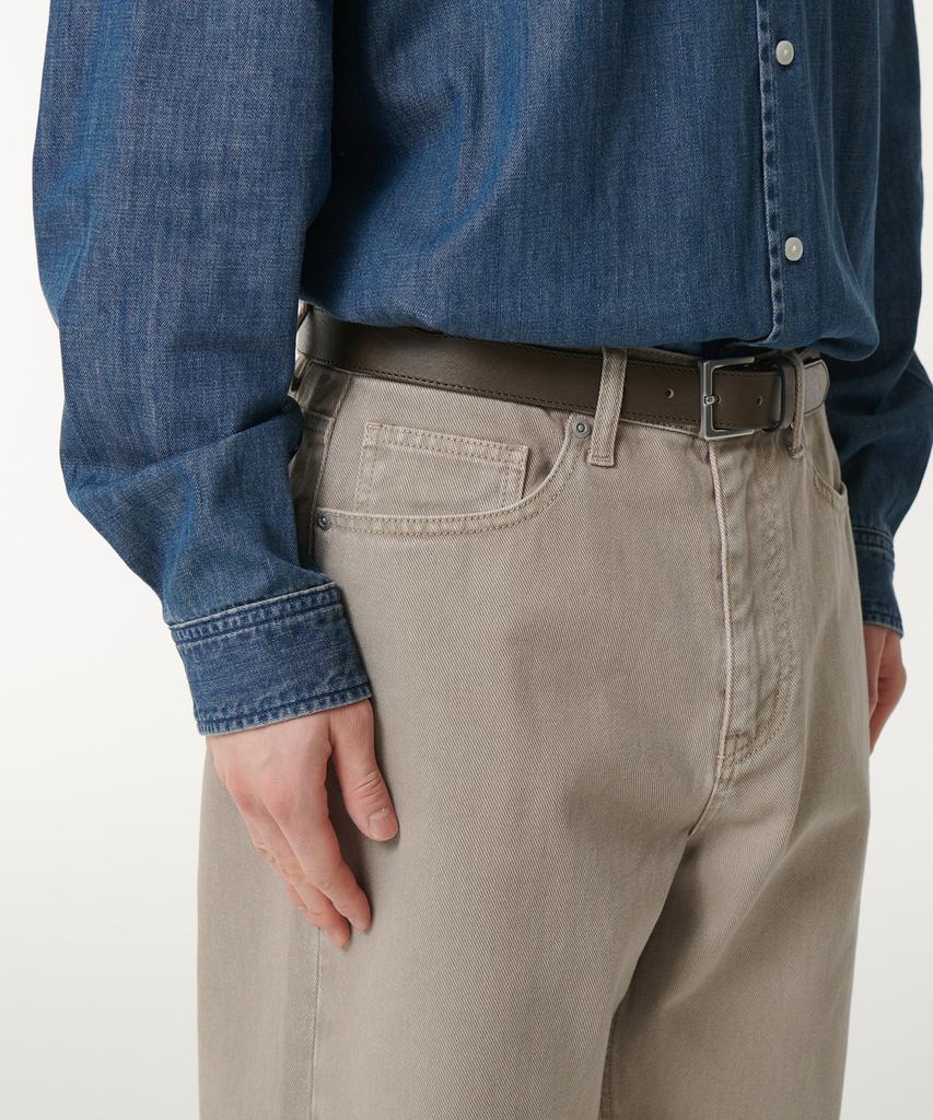 Musinsa Standard Garment-Dyed Wide Denim Pants [Beige]