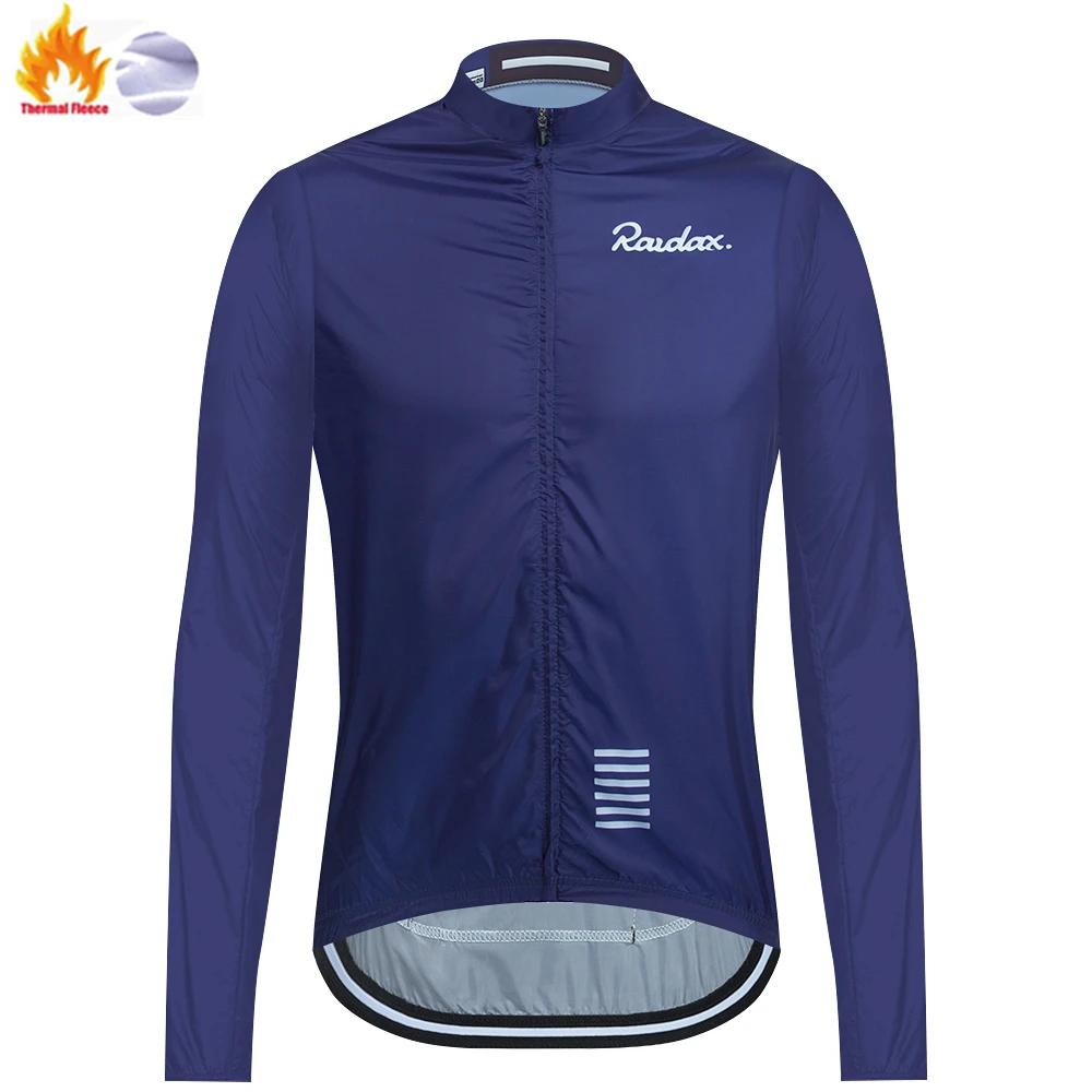 

2026 Winter Warm Raudax Autumn and Winter Windproof Fleece Men s Long Sleeve Suit Cycling Clothing Mountain Bike Warm Road Bike Sportswear Jacket XS