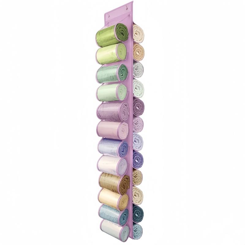 

Hanging Wardrobe Storage Rack, Yoga Pants, Jeans, Scarves, T-shirts and Shirts Storage Rack, 24 Compartments рожевий