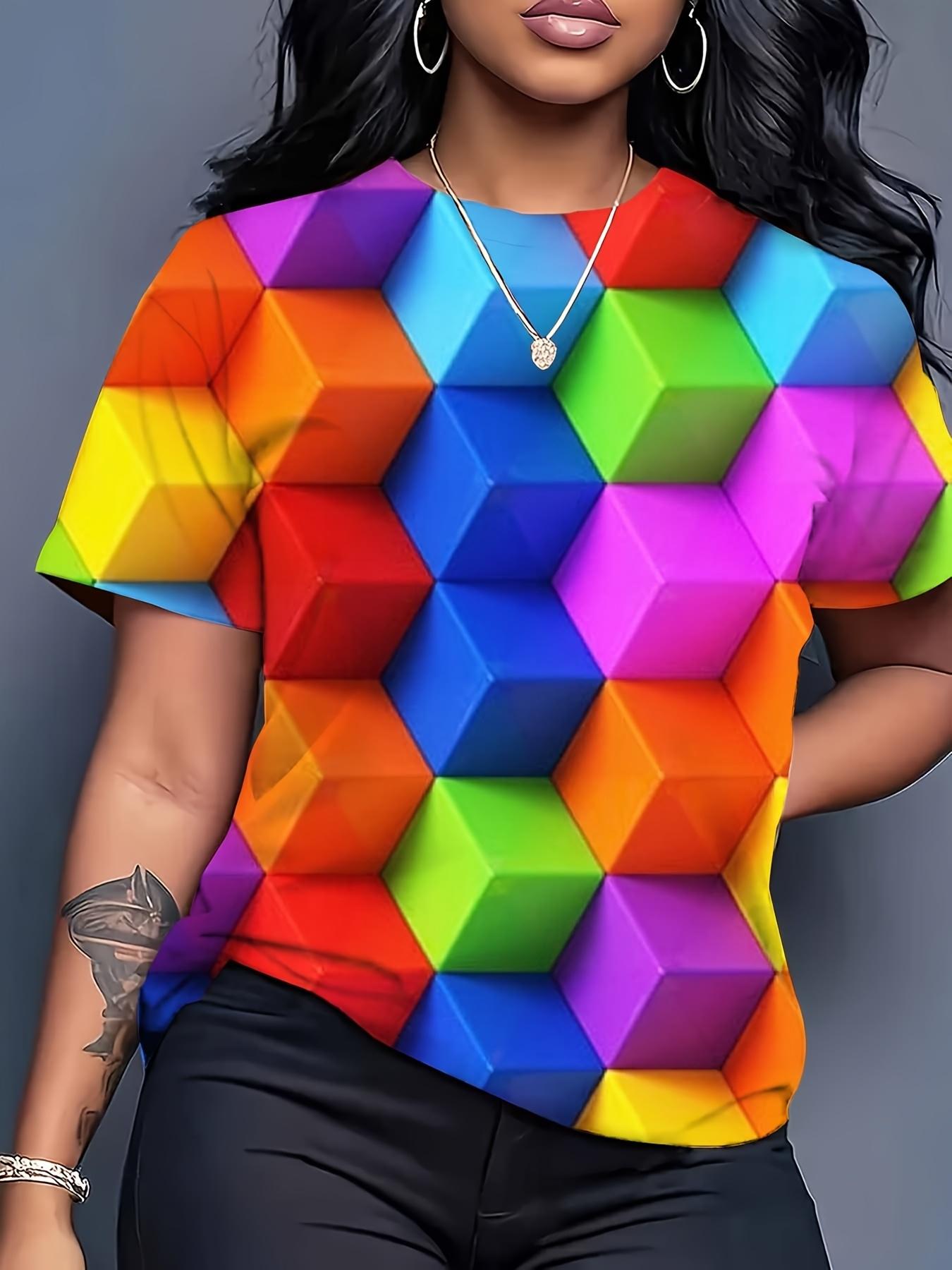 

Colorful Rainbow Print T-Shirt. a Fun And Lively T-Shirt. a Great Print Gift XL дубильная кора