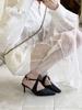 Spring Pointed Thin Heel High Heel Temperament Thin French Fashion Sexy Beautiful Bag Head Sandals