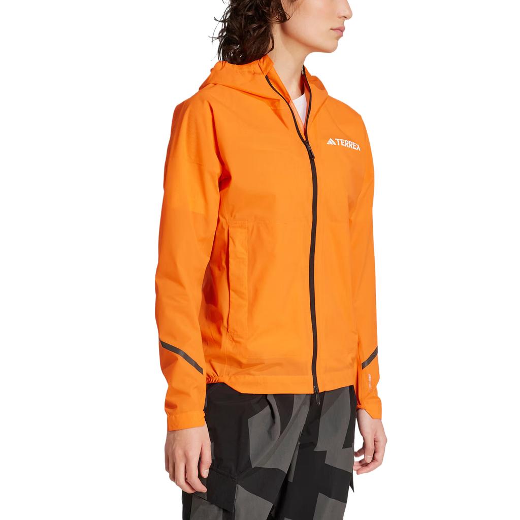 adidas Outdoor Hiking Moisture Wicking Windbreaker Jacket Women's Half Impact Orange KA5870