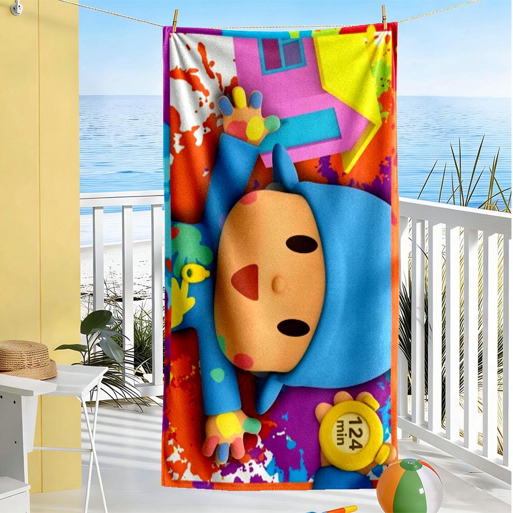 Pocoyo Beach Towel Super Soft & Absorbent Comfortable Lightweight Suitable for Sports, Travel, Swimming, Yoga, Bathroom, Beach, And Pool